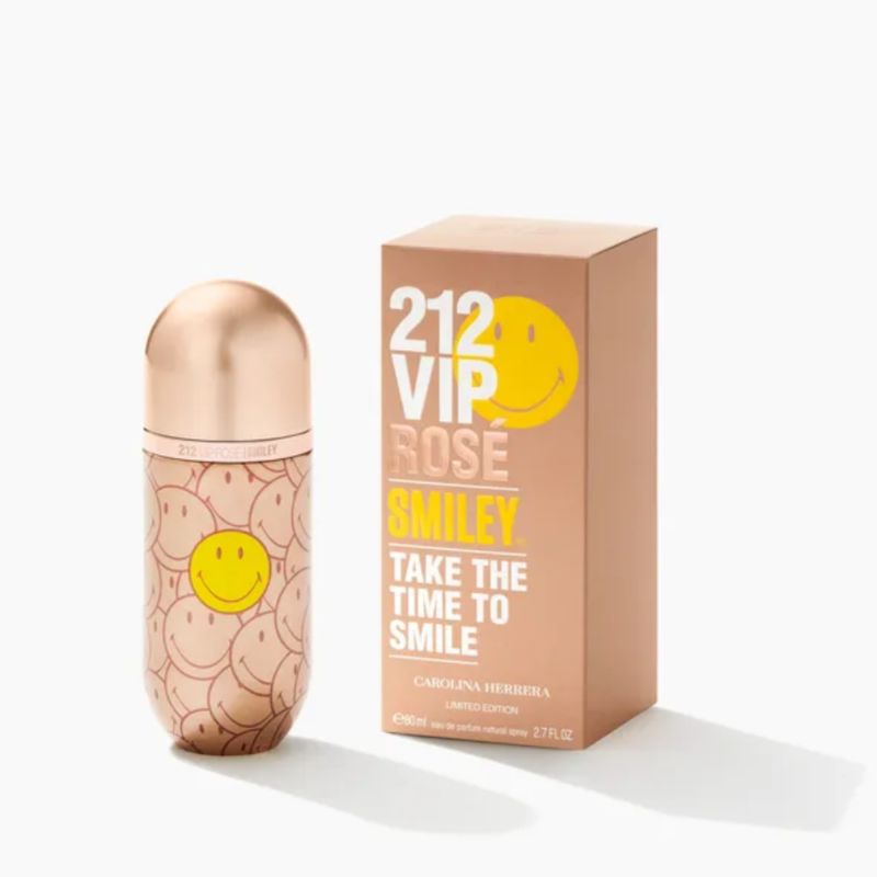 Perfume Carolina Herrera 212 VIP Rose Smiley Limited Edition - 80 ml - Eau de Parfum - Mujer