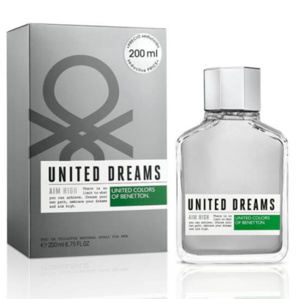 Perfume Benetton Aim High United Dreams - 200 ml - Eau de Toilette - Hombre